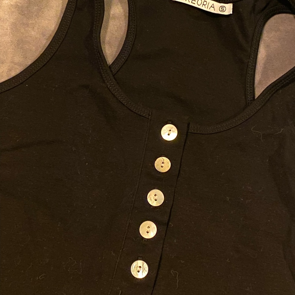 Black tank bodysuit
